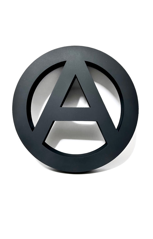 SHAPED WOOD "ANARCHY MARK"