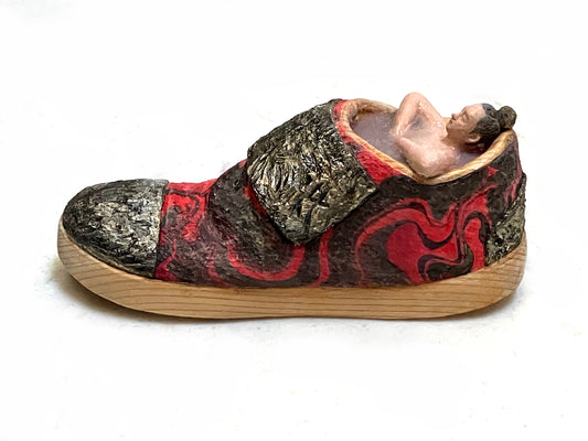靴湯 S -three layers-（wood carving）